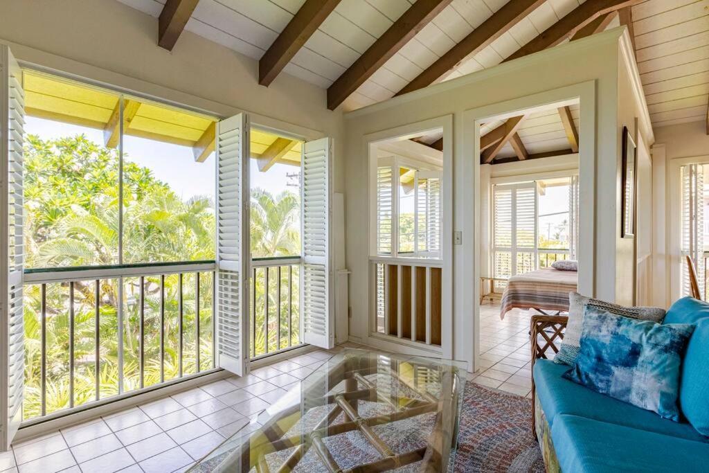 King Palm Ocean Views King Bed Walk To Free Wifi Parking Bbq Apartamento Kailua-Kona